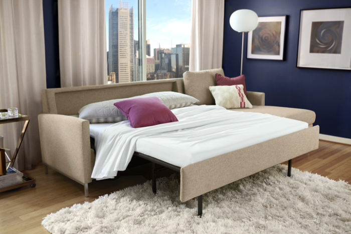 Bowie Sectional Open Comfort Sleeper American Leather