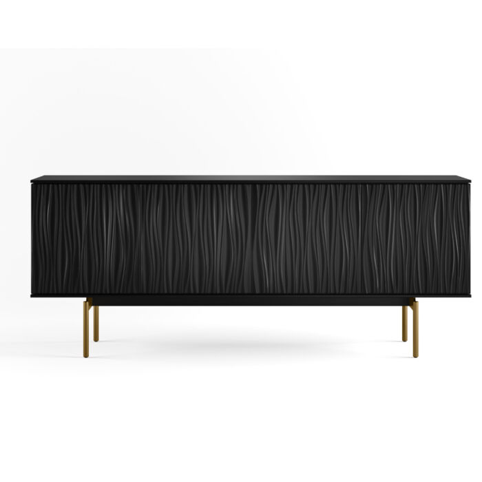 Tanami Credenza Black with Brass Legs