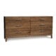 Mansfield 6 drawer dresser in walnut by Copeland