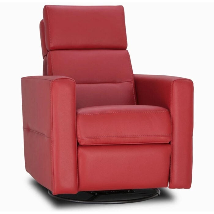 Portofino Recliner Red Angled