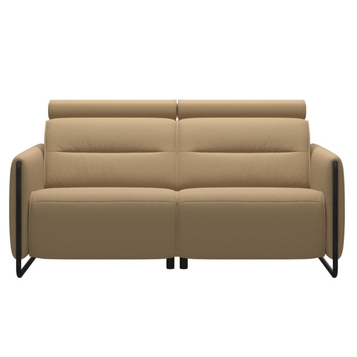 Emily Love Seat by Stressless Steel Sand Matte Black