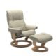 Stressless Recliner Classic Base Paloma Light Grey Leather