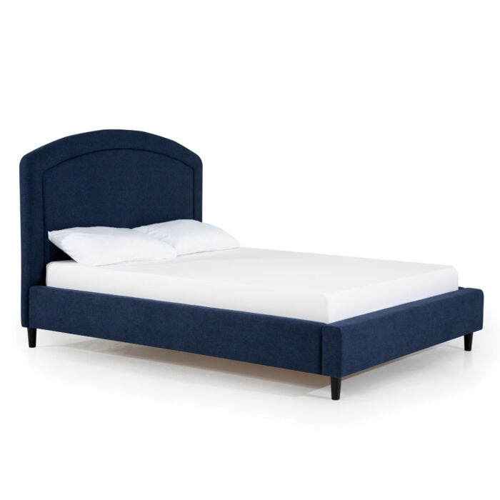 Lurre Bed Side View Blue Fabric