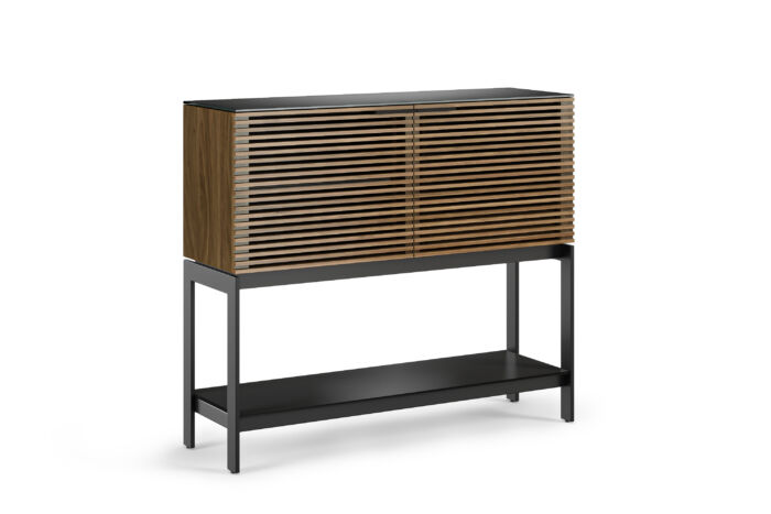 Corridor Bar Side View in natural Walnut