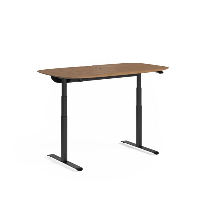 Soma 6351 desk standing view in walnut