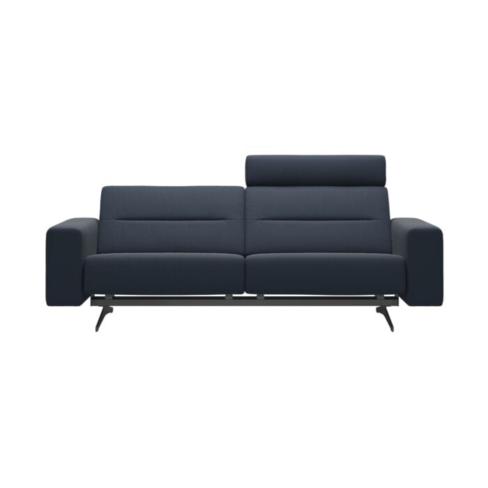 Stella 2.5 Sofa Headrest in Paloma Oxford Blue Leather