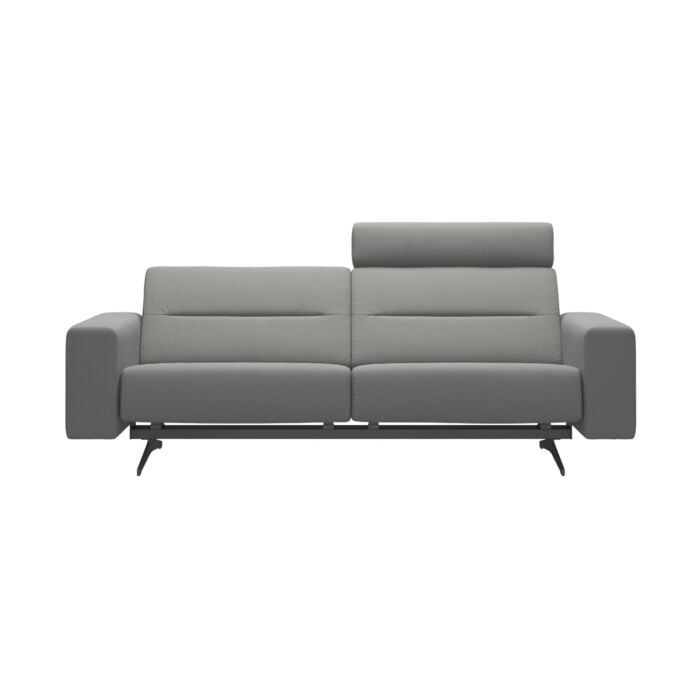 Stella 2.5 Sofa Headrest in Paloma Silver Grey Leather