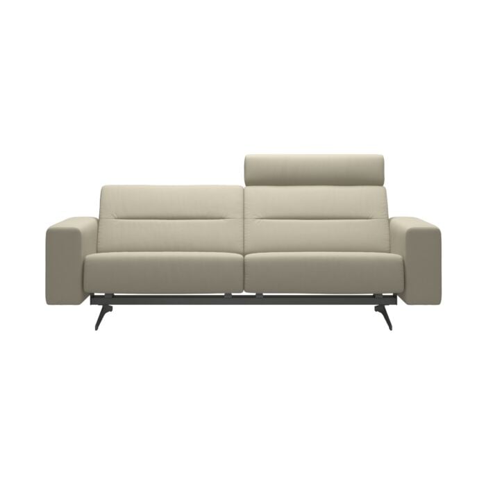 Stella 2.5 Sofa Headrest in Paloma Light Grey Leather