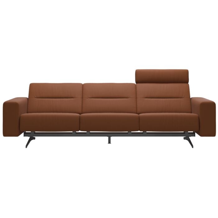 Stella 3 Seat Sofa Headrest in Paloma New Cognac Leather