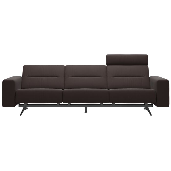 Stella 3 Seat Sofa Headrest in Paloma Chocolate leather