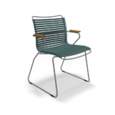 Houe Outdoor Dining Chair with Armrests Pine Green