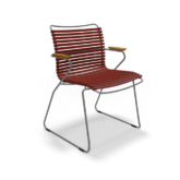 Houe Outdoor Dining Chair with Armrests Paprika
