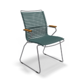 Houe Outdoor Dining Chair Tall Back Pine Green