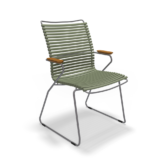 Houe Outdoor Dining Chair Tall Back Olive Green
