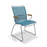 Houe Outdoor Dining Chair Tall Back Petrol