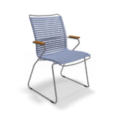 Houe Outdoor Dining Chair Tall Back Pigeon Blue