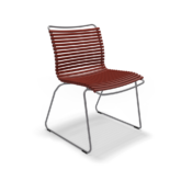 Houe Outdoor Dining Chair Without Armrests Paprika