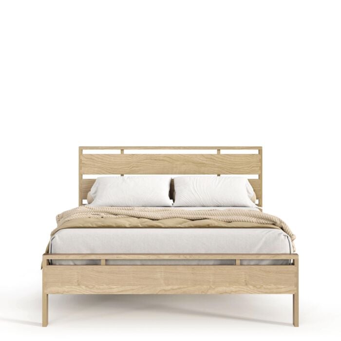 Oslo Platform Bed in Bright Oak