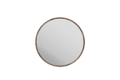 Linq Round Mirror - Walnut
