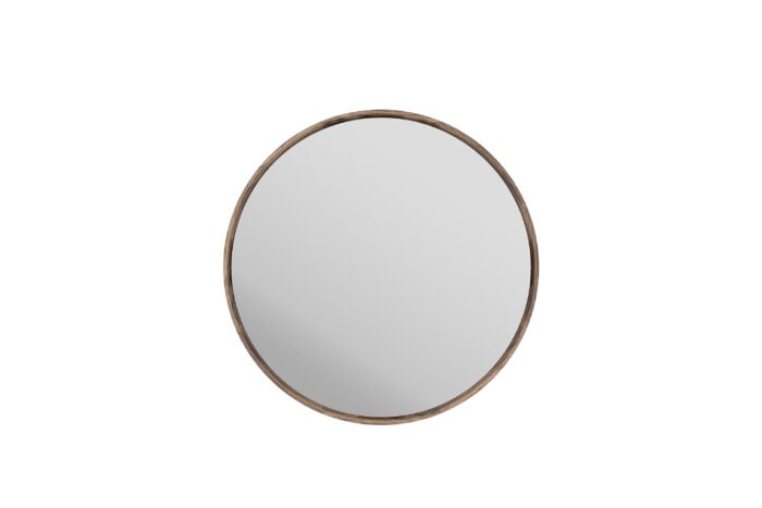 Linq Round Mirror - Walnut