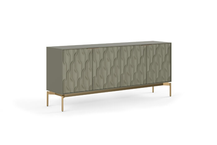 Mesa Cabinet Credenza Angled in Moss