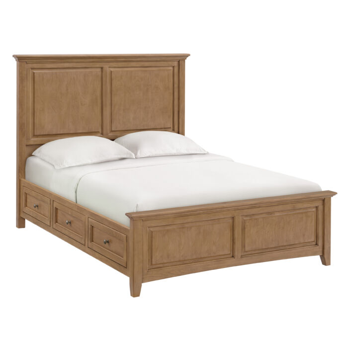 McKenzie Premier Storage Queen in Pecan finish