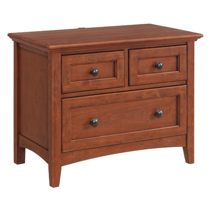 McKenzie 3 Drawer Nightstand in Cherry Finish