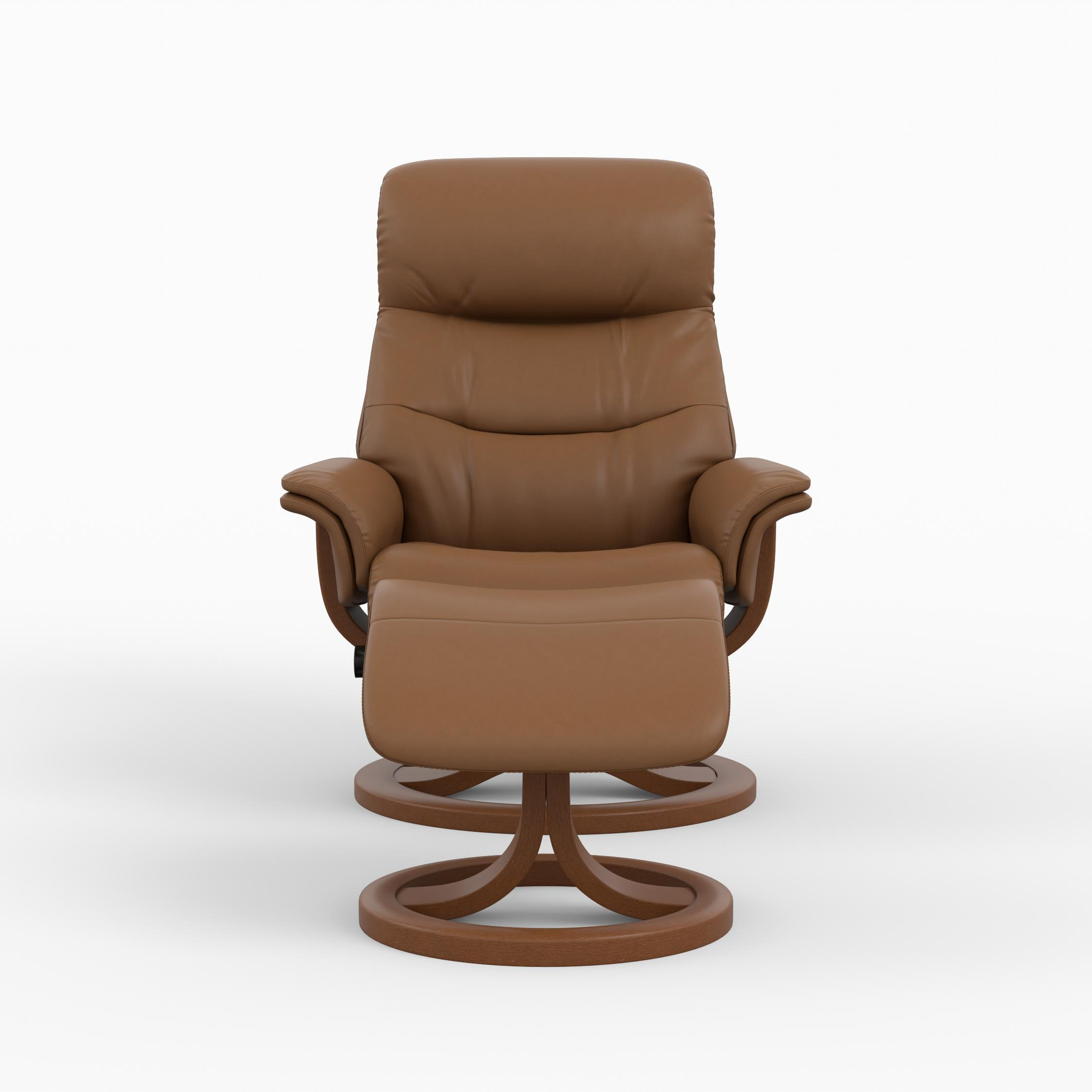 Anne Recliner in AL Cigar with Walnut Base