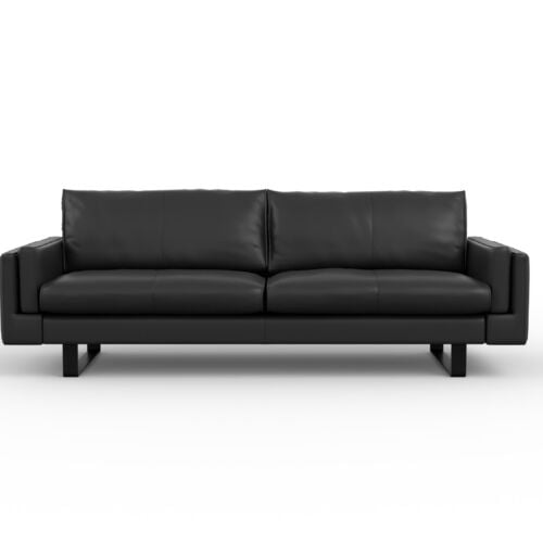 Endless 2 Seat Sofa in AL Black Leather