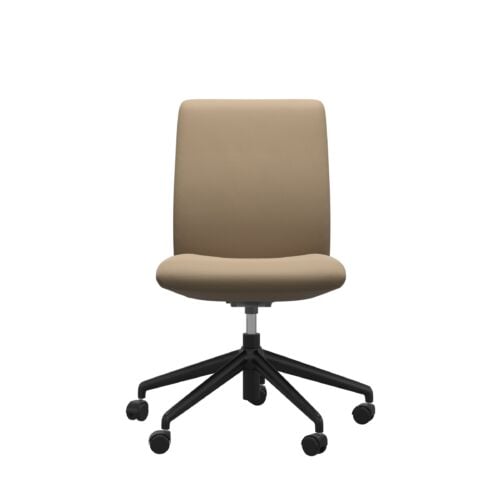 Laurel Low Back Office Chair in Paloma Funghi Leather