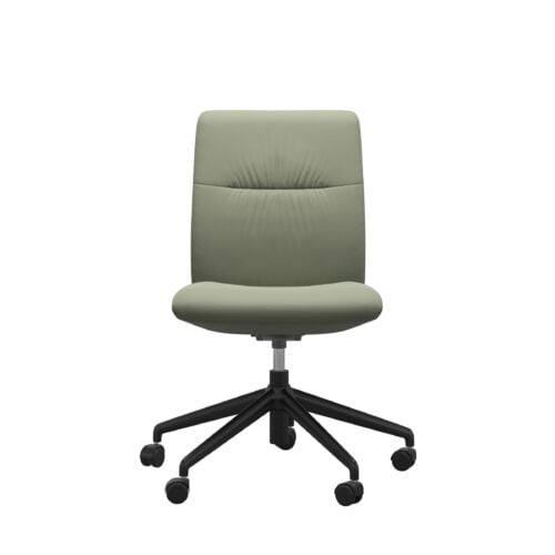 Mint Low Back Office Chair - Paloma Shadow Green Leather