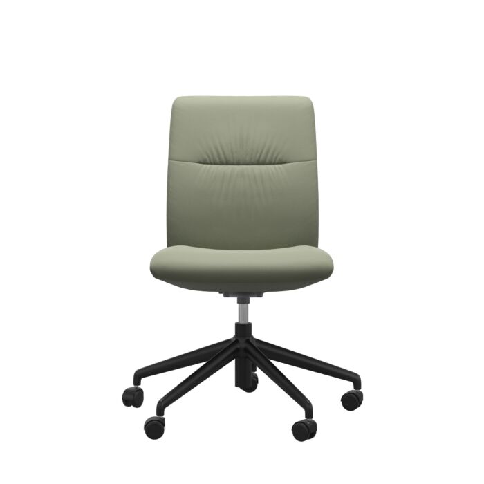 Mint Low Back Office Chair - Paloma Shadow Green Leather