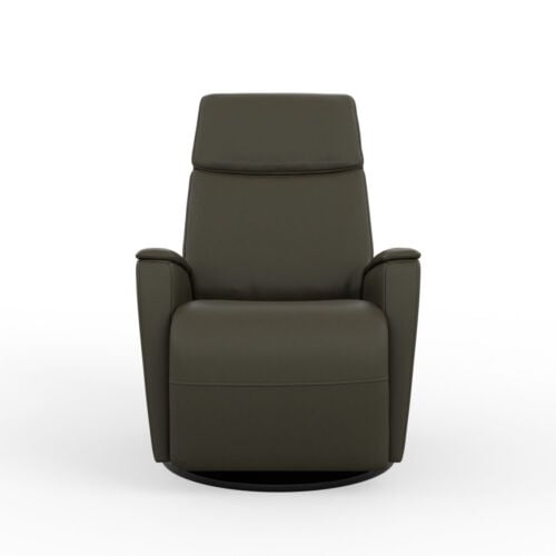 Crown Recliner in AL Martini Olive Leather