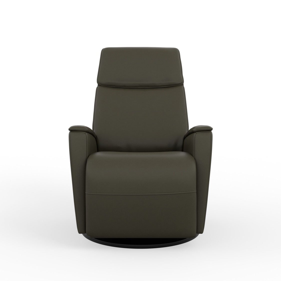 Crown Recliner in AL Martini Olive Leather