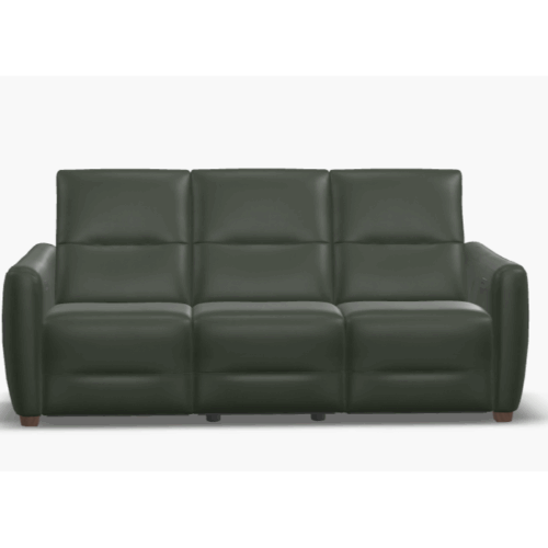 Sanibel 3 Seat Sofa in Bali Basil Leather