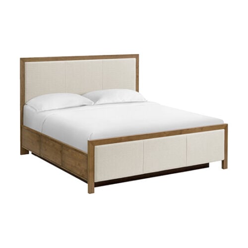 Bailey King Upholstered Panel Storage Bed