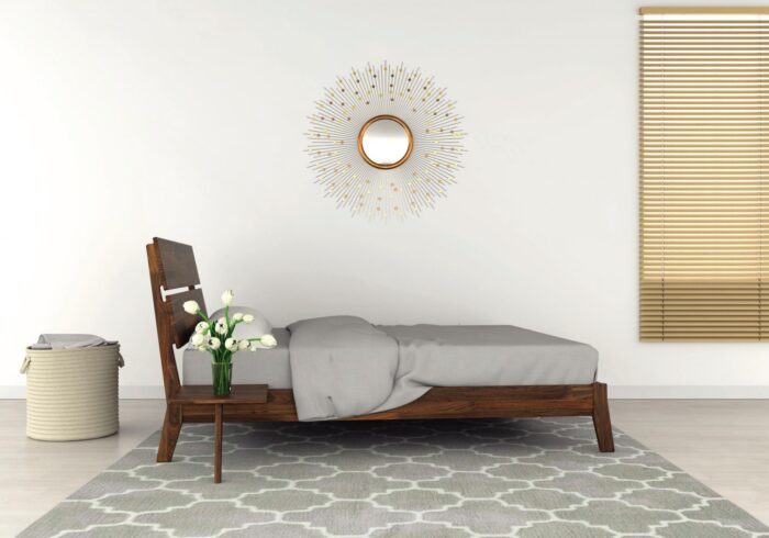 Linn bed frame by Copeland furniture side view